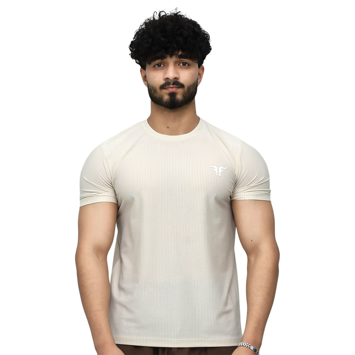 Crinkle Stripe Performance Tee