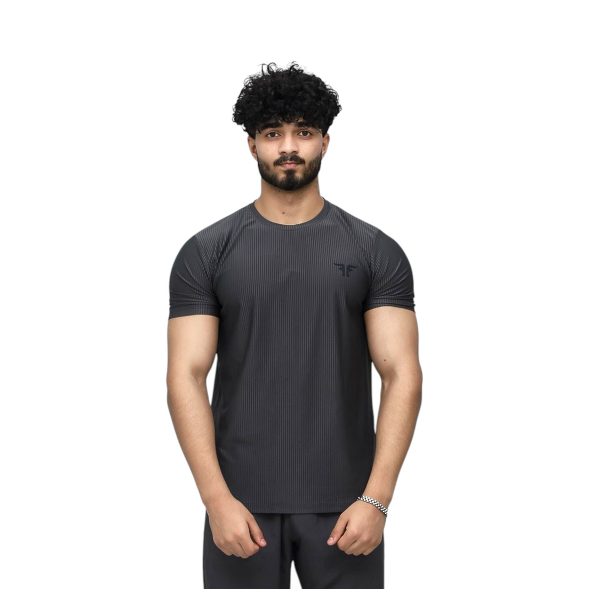 Crinkle Stripe Performance Tee