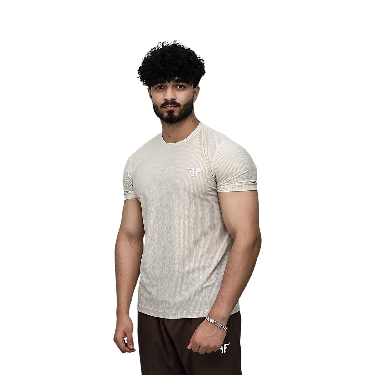 Crinkle Stripe Performance Tee