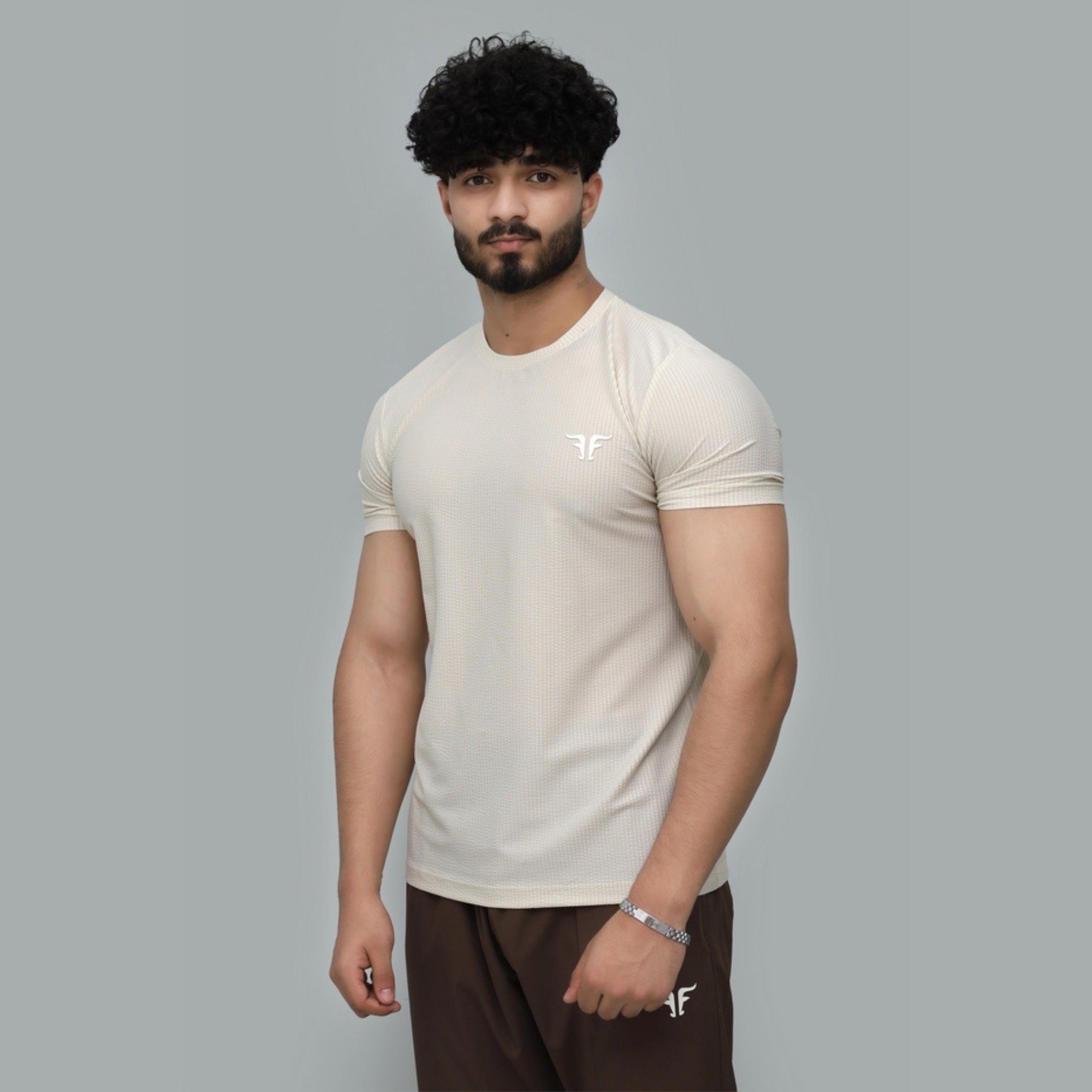 Crinkle Stripe Performance Tee