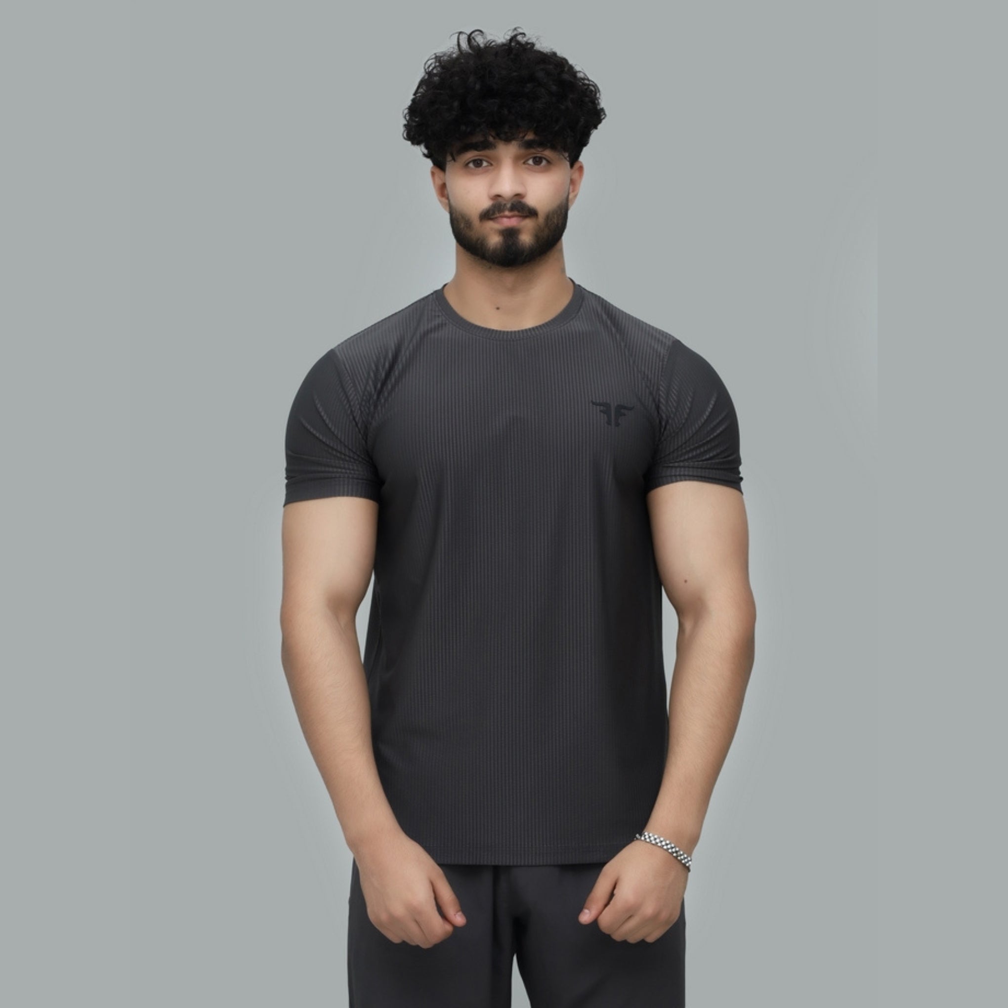 Crinkle Stripe Performance Tee