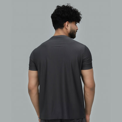 Crinkle Stripe Performance Tee