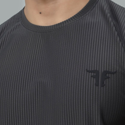 Crinkle Stripe Performance Tee