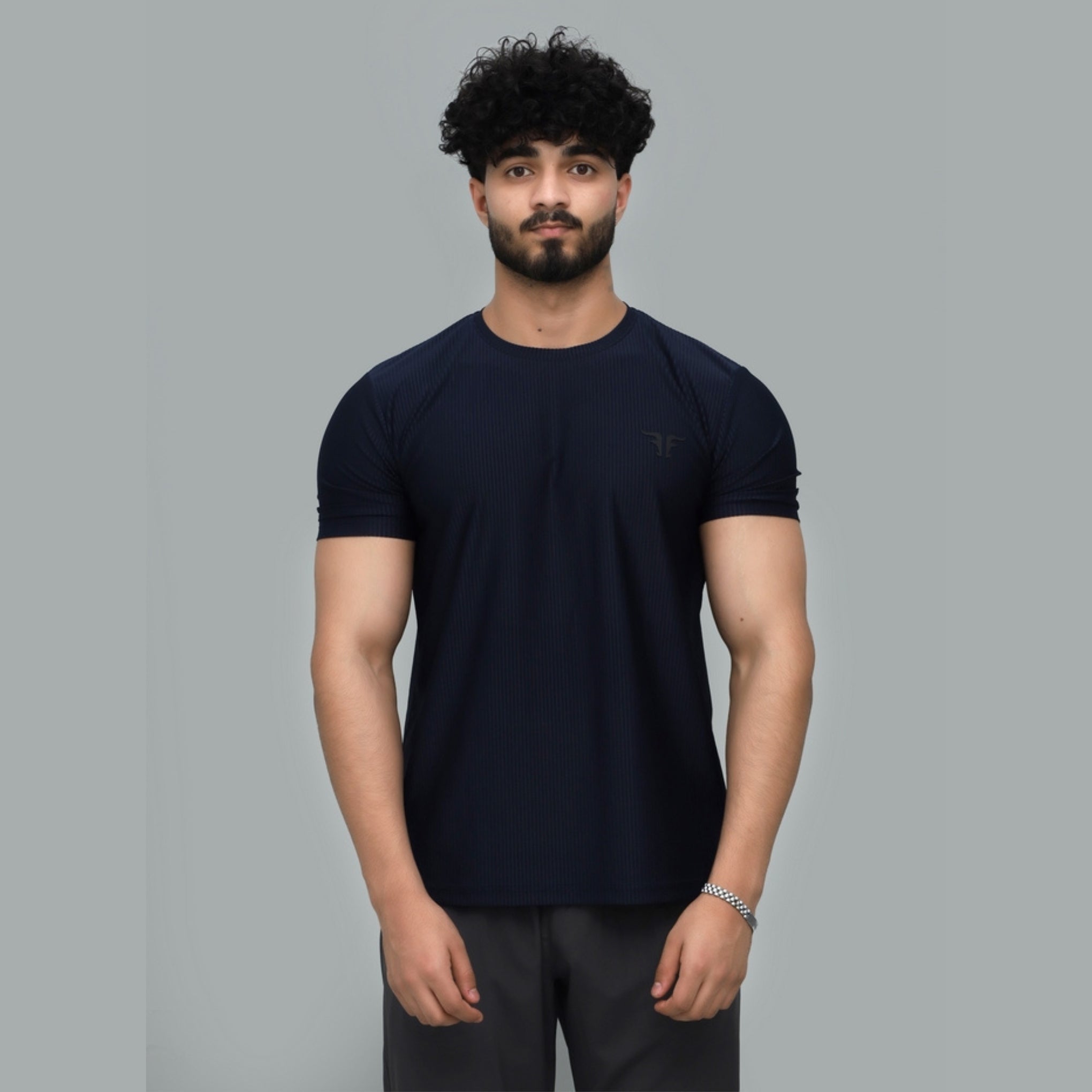 Crinkle Stripe Performance Tee