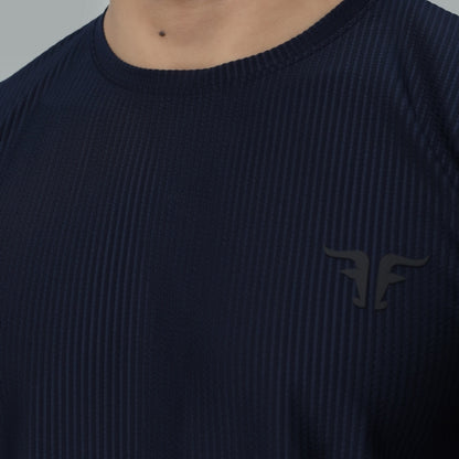 Crinkle Stripe Performance Tee