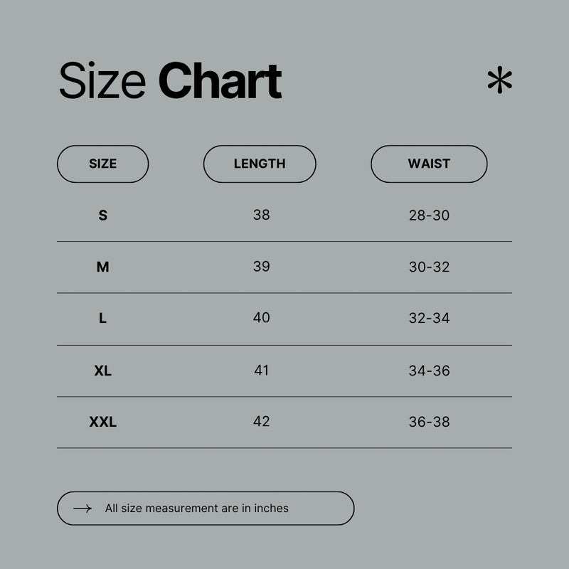 Micro Stretch Trouser Size Chart