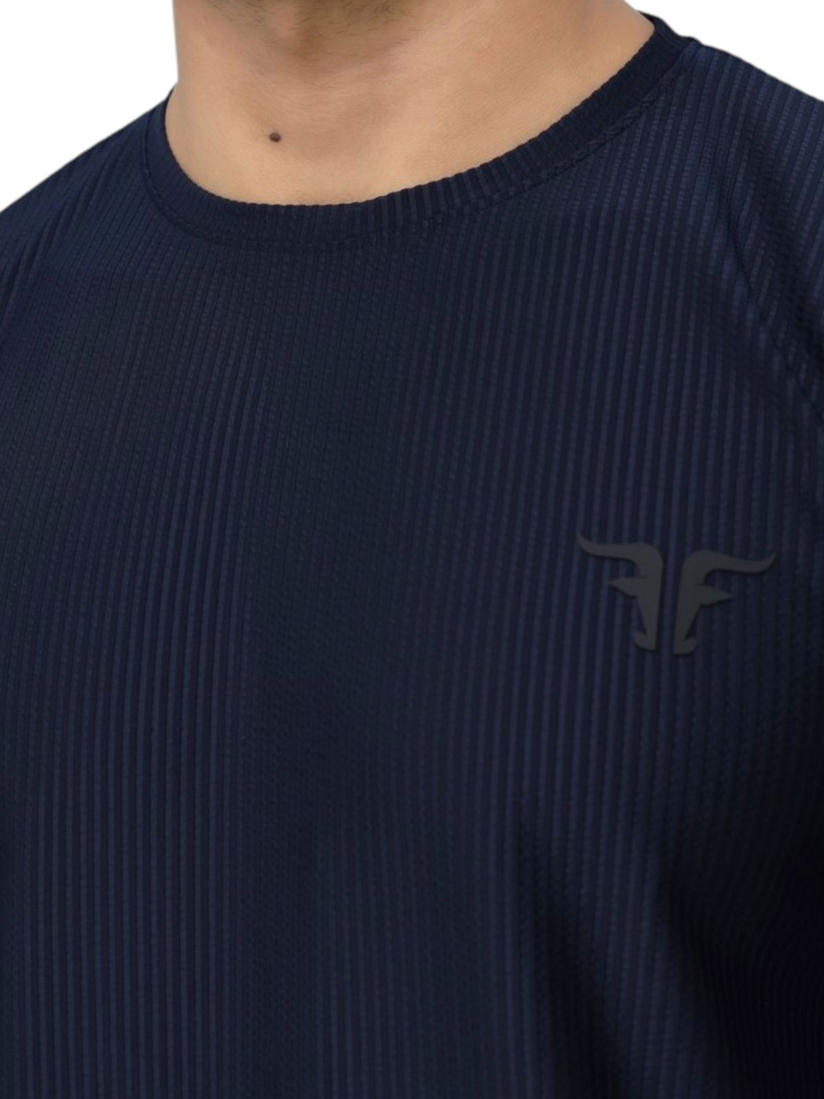 Crinkle Stripe Performance Tee